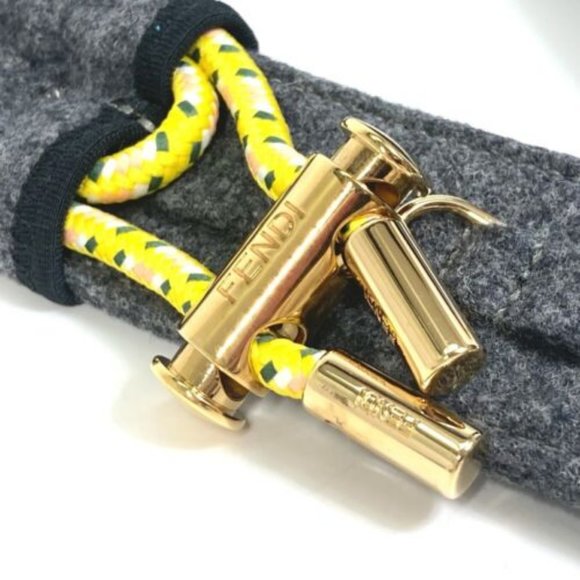 UNUSED FENDI 8C0627 belt felt gray - Picture 9 of 9